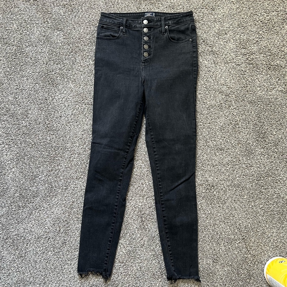 Abercrombie & Fitch high rise super skinny ankle curve love jeans